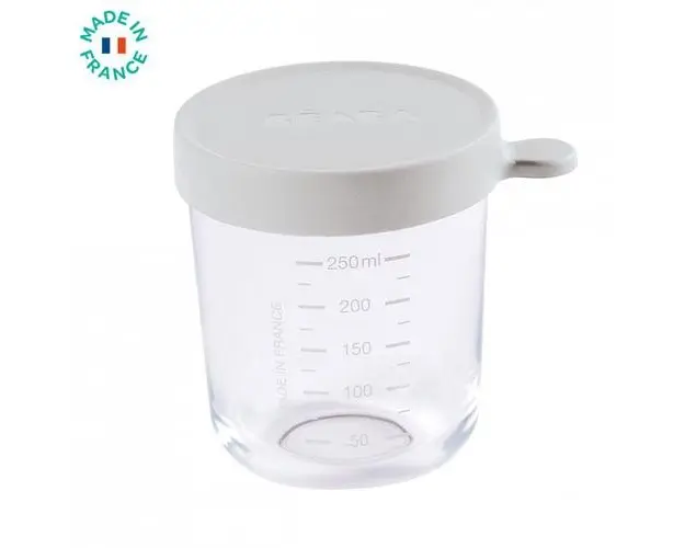 Recipient ermetic sticla Beaba 250ml - Gri