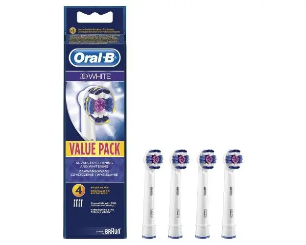 Rezerve periuta de dinti electrica Oral-B 3D White EB18, 4 buc