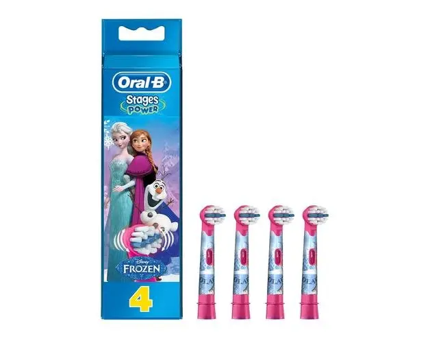 Rezerve periuta de dinti Oral-B EB 10-4 Kids Frozen, 4 bucati (Roz)
