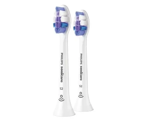 Rezerve Philips Sonicare Sensitive HX6052/10, pachet de 2 capete de periere, Standard, click-on, sincronizarea modurilor BrushSync (Alb)
