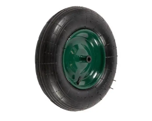 Roata pentru roaba Micul Fermier GF-0111 Eco, 400-8, pentru ax mic (Verde)