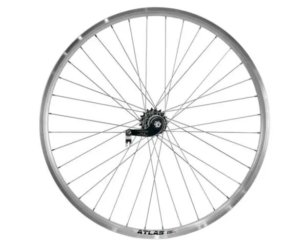 Roata Spate 28inch Cerurim, Janta Atlas, 622X18, Butuc Velosteel, 36H, Argintiu