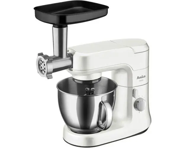 Robot de bucatarie Amica KML 4011, 1000W, bol inox 4.5L, 8 trepte de viteza (Alb)