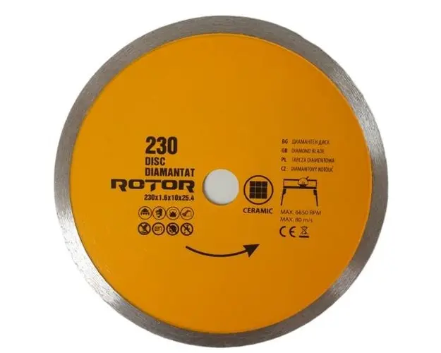 Disc Diamantat 230x1.6x10x25.4 Continuu Rotor