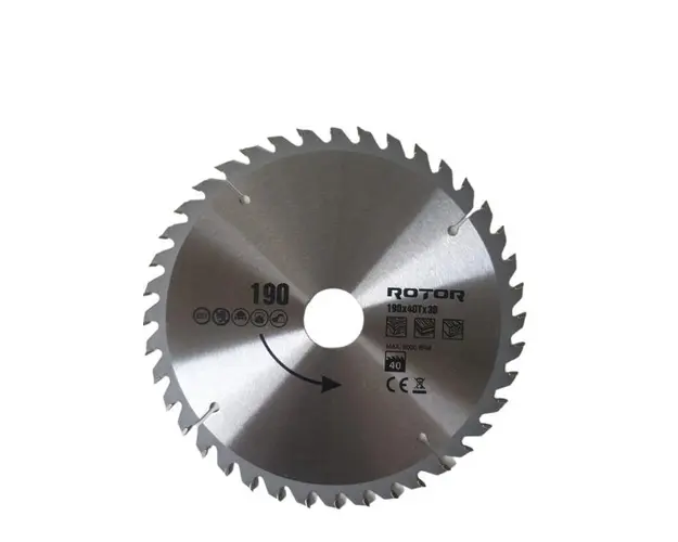 Disc de taiat lemnul ROTOR 190X30 40T