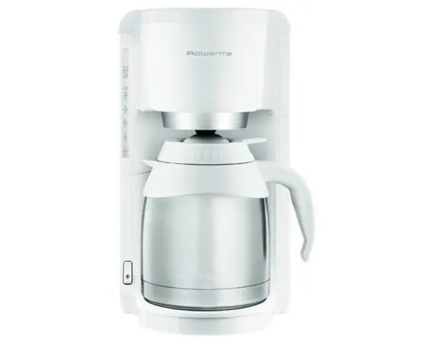 Cafetiera Rowenta Adagio CT 3811, 1.25 L, 10-15 cesti, Oprire automata, Anti picurare, Inox (Alb)