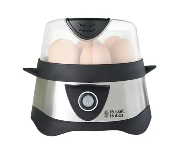 Aparat pentru fiert si prajit oua Russell Hobbs 14048-56 Cook@Home, 365 W, 7 buc (Inox)