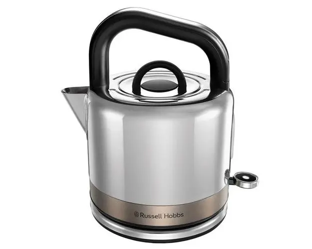 Fierbator de apa Russell Hobbs Distinctions Titanium 26422-70, 1350 W, 1.5 l, Indicator nivel apa, Filtru, Iluminare, Stocare cablu (Inox)