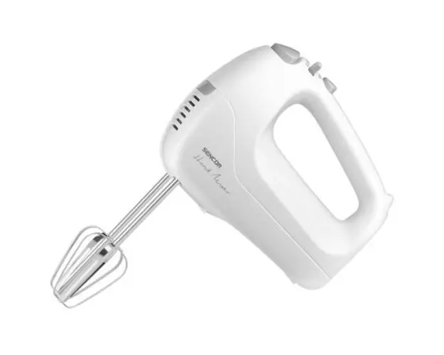 Mixer de mana SENCOR SHM5400WH, 200 W, 5 niveluri de viteza, Buton Turbo (Alb)