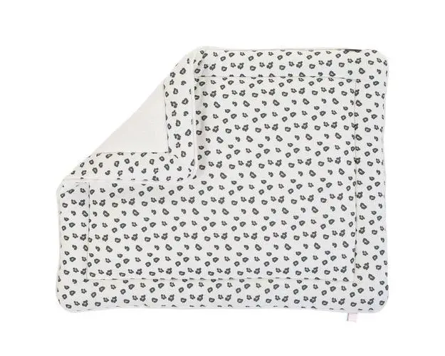 Salteluta de joaca Childhome Jerse, 75x95 cm, Leopard (Alb/Negru)