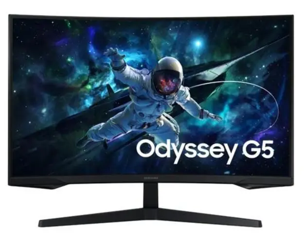 Monitor Gaming VA LED Samsung 32inch LS32CG554EUXEN, QHD (2560 x 1440), HDMI, DisplayPort, Ecran curbat, 165 Hz, 1 ms (Negru)