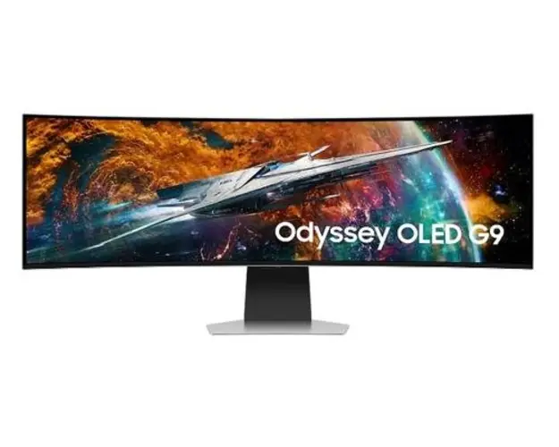 Monitor Gaming OLED Samsung 49inch LS49CG954SUXEN, 5120 x 1440, HDMI, DisplayPort, Boxe, Ecran Curbat, 240 Hz, 0.03 ms (Argintiu)
