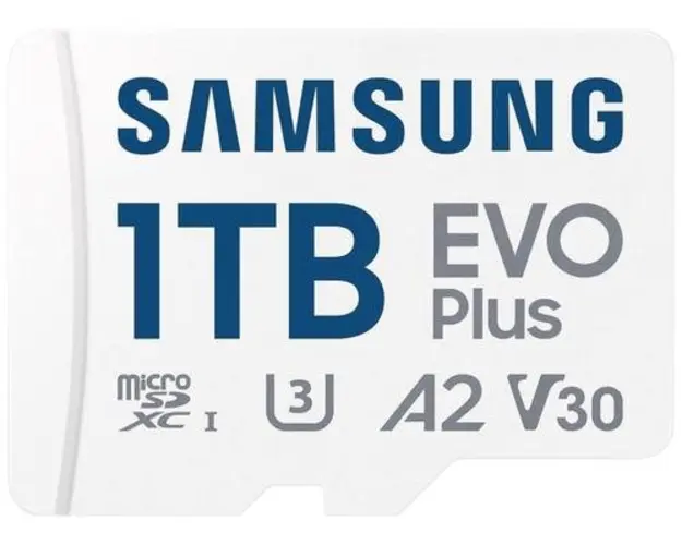 Card de memorie Samsung EVO Plus MB-MC1T0SA/EU, 1TB, microSDXC, UHS-I U3, A2, V30, 160MB/s, Adaptor SD inclus