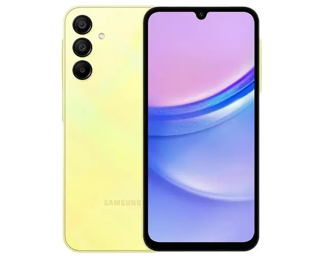 Telefon Mobil Samsung Galaxy A15, Procesor Mediatek Helio G99 Octa-Core, Super AMOLED Touchscreen 6.5inch, 4GB RAM, 128GB Flash, Camera Tripla 50+5+2MP, Wi-Fi, 4G, Dual Sim, Android (Galben)
