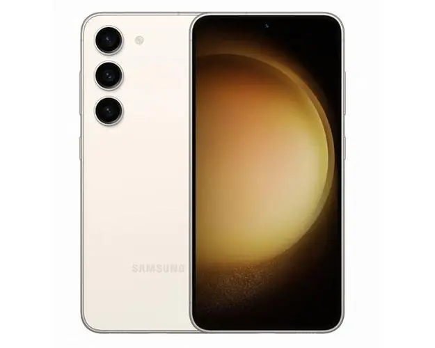 Telefon Mobil Samsung Galaxy S23, Procesor Qualcomm SM8550 Snapdragon 8 Gen 2 Octa-Core, Dynamic AMOLED 2X 6.1, 8GB RAM, 128GB Flash, Camera Tripla 12 + 50 + 10 MP, Wi-Fi, 5G, Dual SIM, Android (Crem)