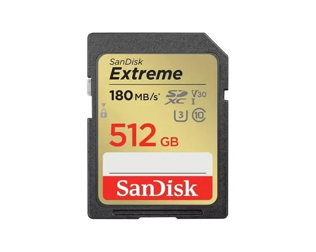Card de memorie SanDisk Extreme SDSDXVV-512G-GNCIN, 512GB, SDXC, UHS-I U3, V30, 180/130 MB/s