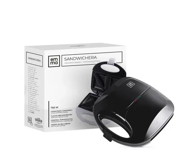 Sandwich maker Emma 5-0010, 750 W (Negru)