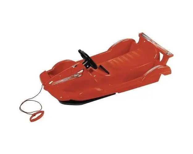 Sanie Plastic Cu Ghidon Otel Alpen Race, Rosu