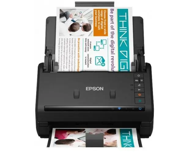 Scanner Epson WorkForce ES-500WII, A4, Duplex, USB, 600 DPI, Wireless (Negru) 