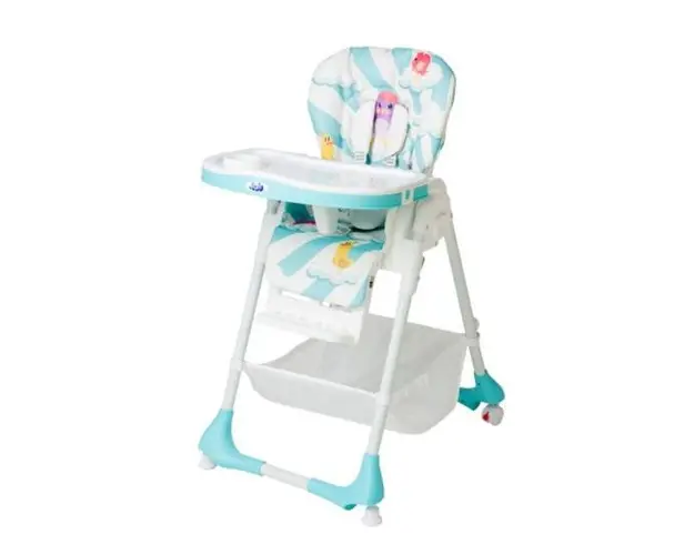 Scaun de masa copii JUJU Eat&Joy JU1011-Happy Birds (Albastru)