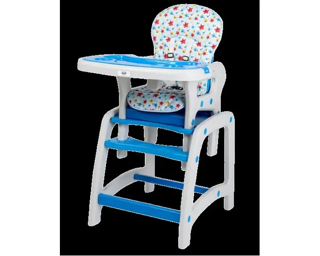 Scaun de masa copii JUJU Eat&Play JU3002-Blue-Stars (Albastru)