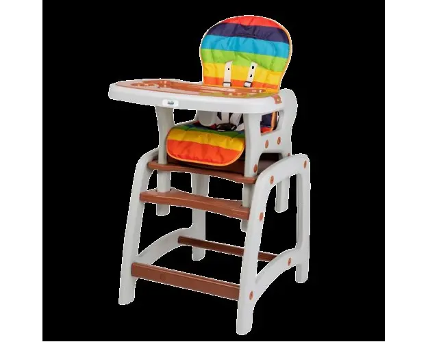 Scaun de masa copii JUJU Eat&Play JU3002-Brown-Circus (Maro)