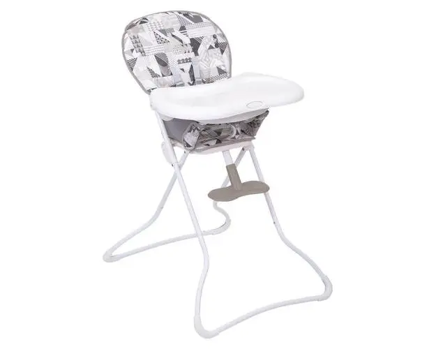 Scaun de masa Graco Snack N Stow Patchwork Grey, 0 - 15 kg (Gri)
