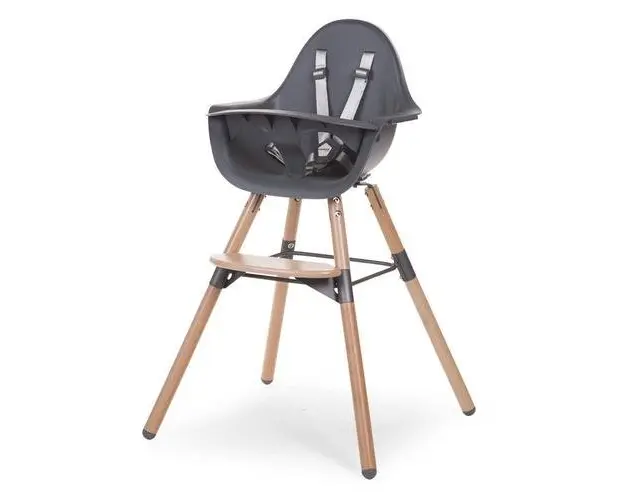 Scaun de masa Childhome Evolu 2, Reglabil pe inaltime, 6 luni - 6 ani (Maro/Antracit)