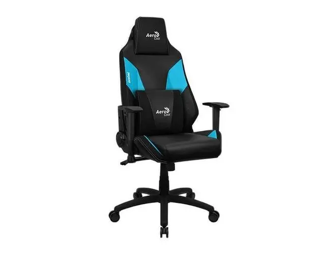 Scaun gaming Aerocool Admiral Ice, reglabil (Negru/Albastru)