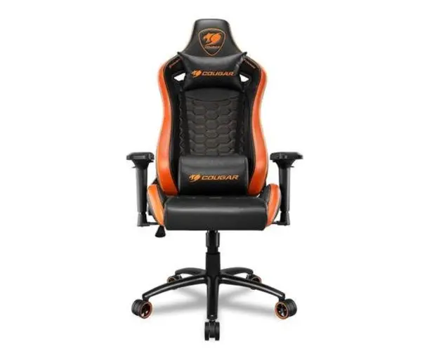 Scaun Gaming Cougar Outrider S, Piele, Cadru metalic (Negru/Portocaliu)