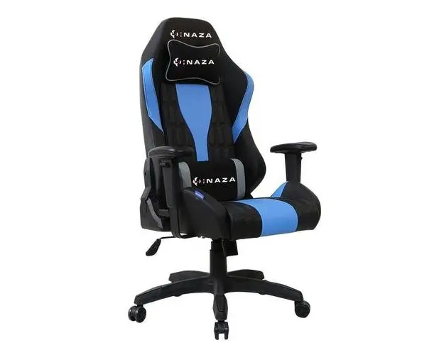 Scaun Gaming Inaza Alvis, reglabil (Negru/Albastru)