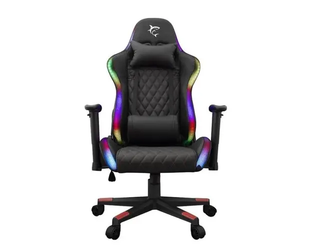 Scaun Gaming White Shark Thunderbolt RGB, iluminare RGB, Greutate maxima 120 kg (Negru)