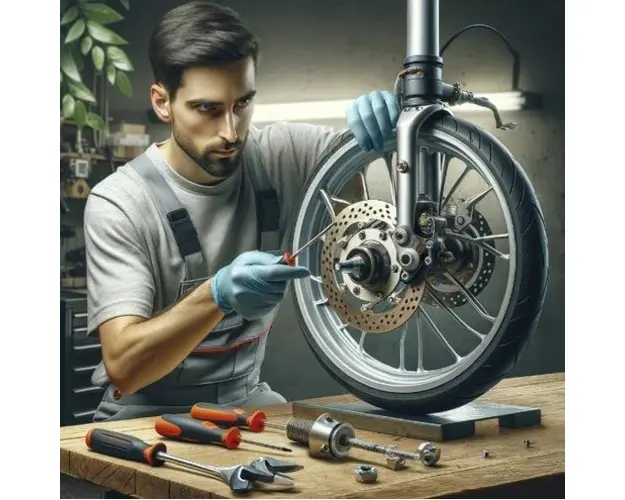 Schimbat disc frana trotineta electrica