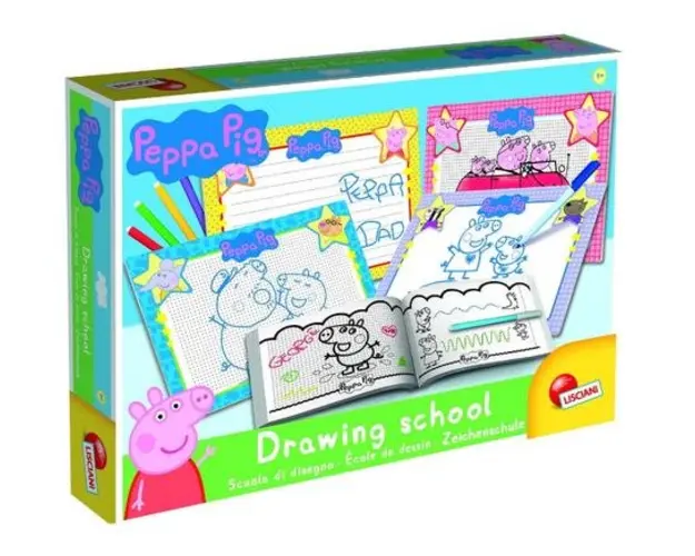 Joc Lisciani Scoala de desen Peppa Pig L92215, 3+ ani (Multicolor)