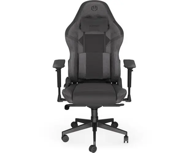 Scaun gaming Endorfy Scrim BK, Piele/Textil, Suport lombar din spuma cu memorie, Ajustare brate 4D, Sarcina maxima 120 kg (Negru)