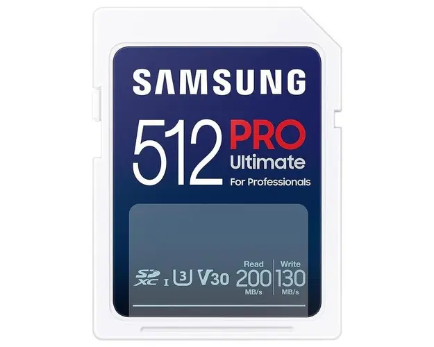 Card de memorie Samsung PRO Ultimate, 512GB, SDXC, UHS-I U3, V30