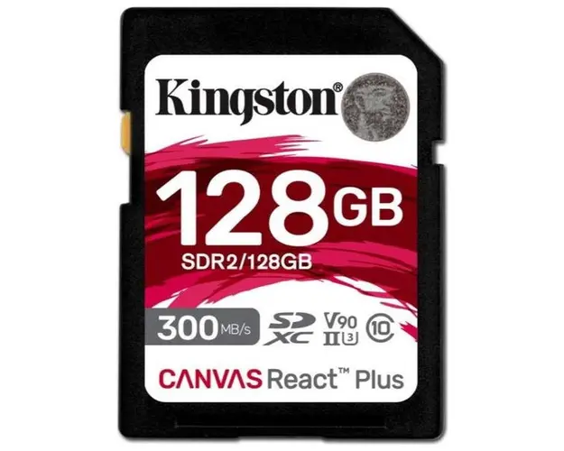 Card de memorie Kingston Canvas React Plus SDXC, 128GB, UHS-II U3, Clasa 10, V90