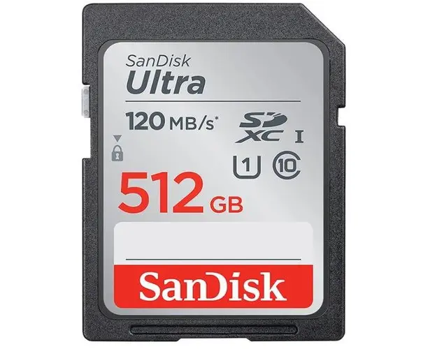 Card de memorie SanDisk Ultra SDXC, 512GB, UHS-I U1, Clasa 10