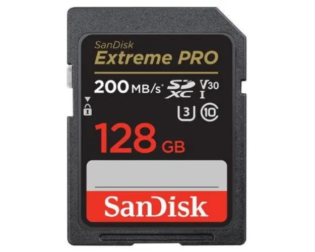 Card de memorie SanDisk Extreme Pro SDXC, 128GB, UHS-I U3, Clasa 10, V30