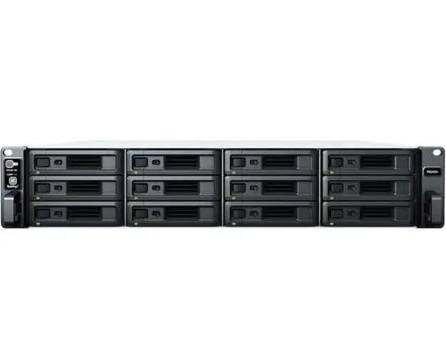 NAS Synology RackStation RS2423+, 12 Bay-uri, Gigabit, Procesor AMD Ryzen V1780B, 8 GB DDR4 ECC (Negru)