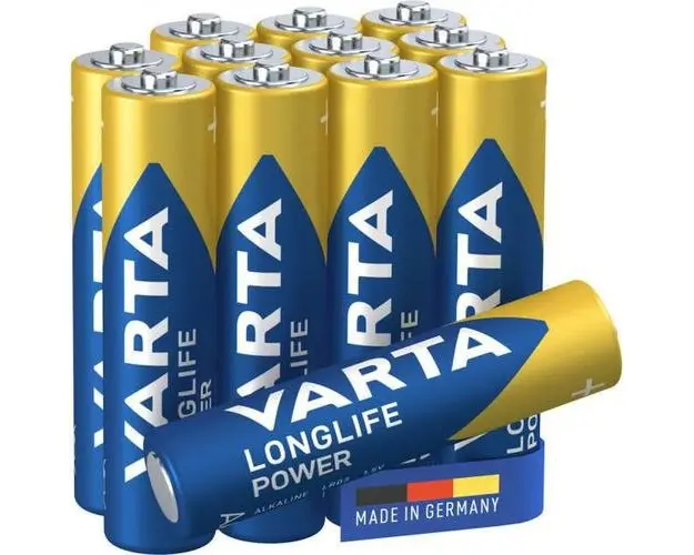 Set 12 baterii alcaline Varta Longlife Power 1.5v AAA lr03 