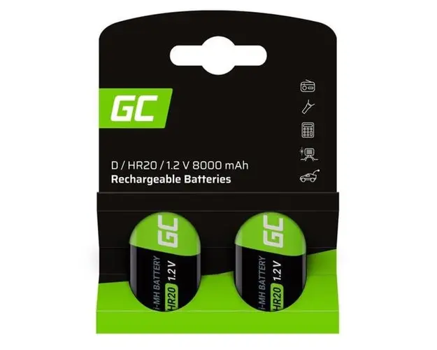 Set 2 baterii reincarcabile Green Cell HR20, 8000 mAh