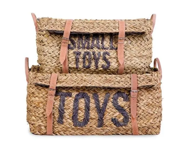 Set 2 cosuri depozitare din ratan Childhome