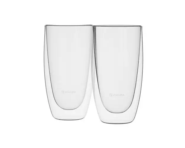 Set 2 pahare, cu perete dublu, 450ml - Zokura