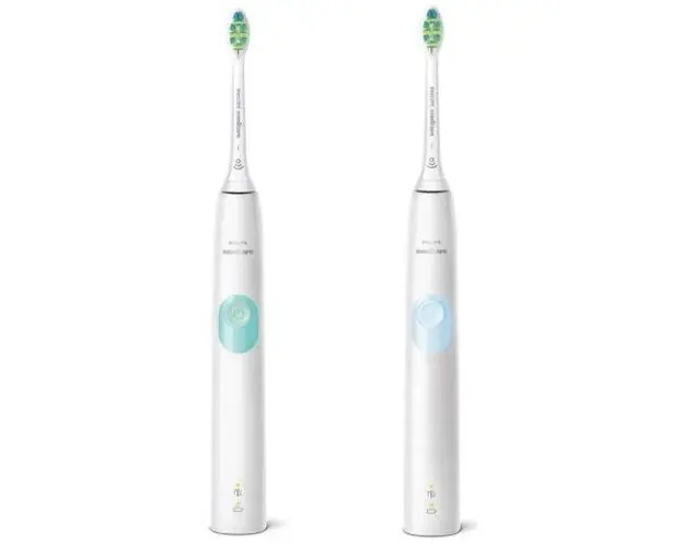 Set 2 periute de dinti electrice Philips Series 4300 HX6807/35 Sonicare ProtectiveClean, 62000 miscari/minut, 2 intensitati, Trusa de calatorie (Alb)