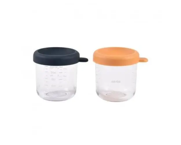 Set 2 recipiente sticla Beaba 250 ml Night Blue Honey