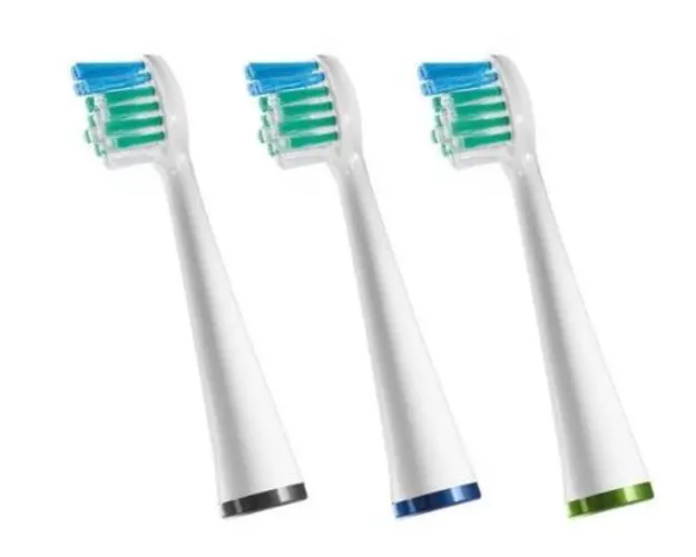 Set 3 capete de periuta compacte Sensonic, Waterpik, SRSB-3E, Complete Care (Alb)