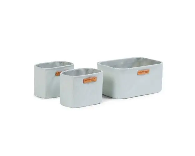 Set 3 cosuri depozitare Childhome 21x14x10 cm/14x10x10 cm Gri