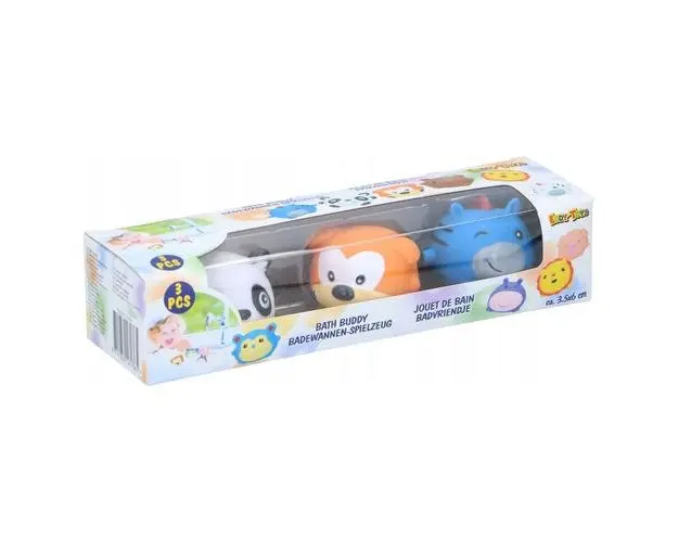Set 3 jucarii de baie Eddy Toys, Panda, Catel, Zebra