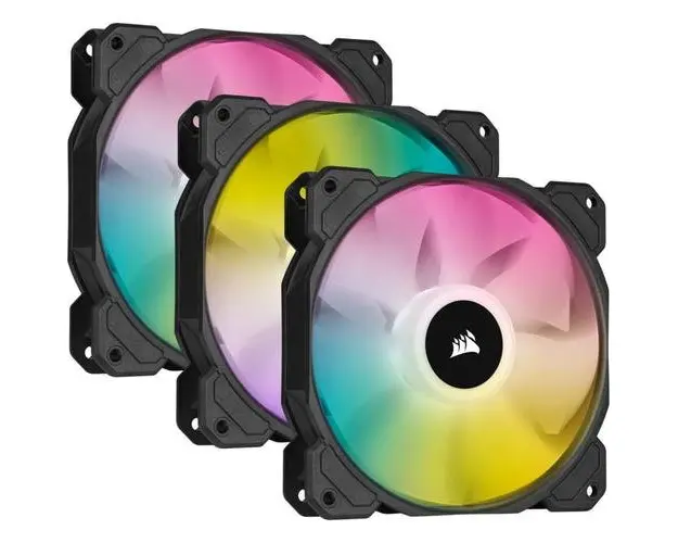 Set 3 ventilatoare Corsair iCUE SP120 RGB ELITE Performance, 120mm